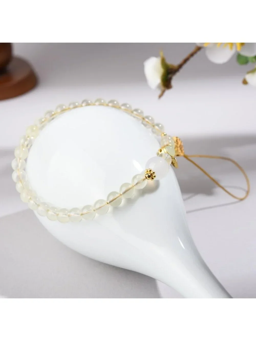Colorful Rutilated Quartz Phone Charm - Handmade Crystal Bead Strap, Elegant